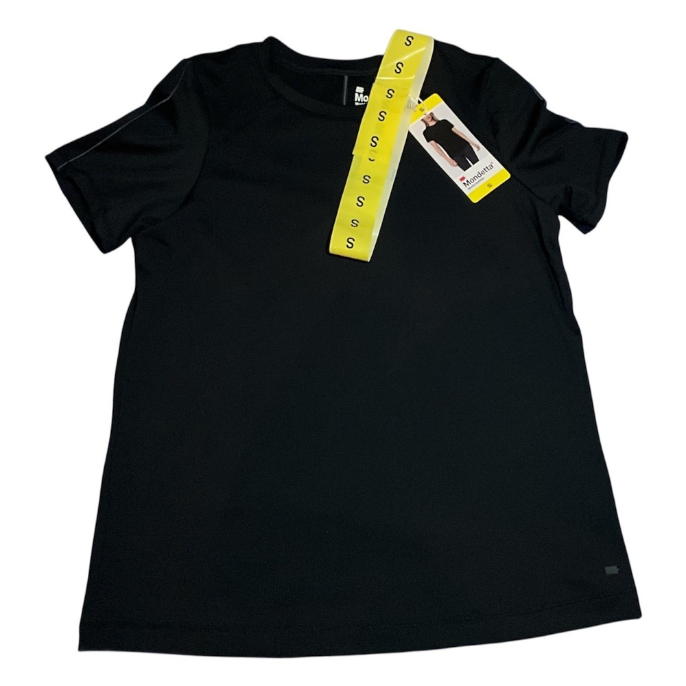 Mondetta World Outfitter Active Tee Womens Small Black NWT Recycled Nylon